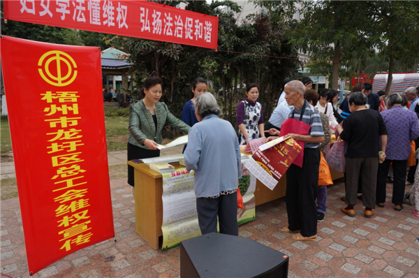 龍圩區(qū)總開(kāi)展迎“三八”婦女維權(quán)月普法活動(dòng)